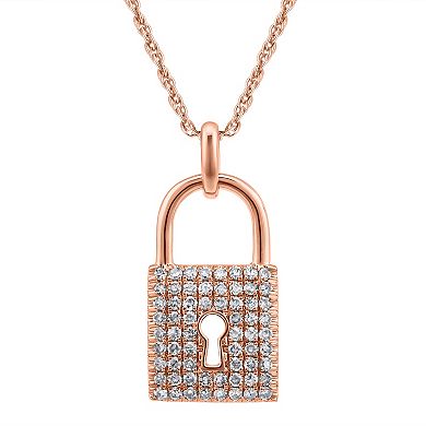 10k Rose Gold 1/5 Carat T.W. Diamond Pendant Necklace