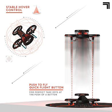 Sharper Image Drone Aero Stunt LED R/C Drone