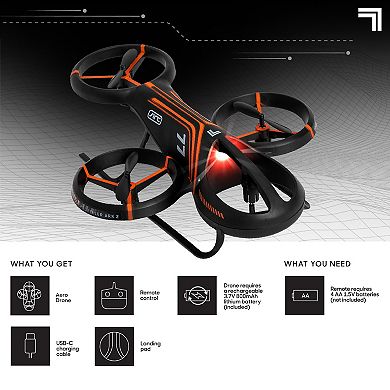 Sharper Image Drone Aero Stunt LED R/C Drone