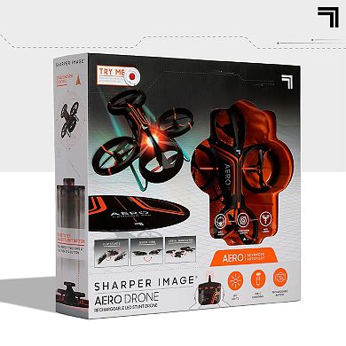 Sharper Image Drone Aero Stunt LED R/C Drone