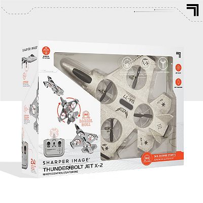 Sharper Image Thunderbolt Jet X 2 Stunt Drone Grey