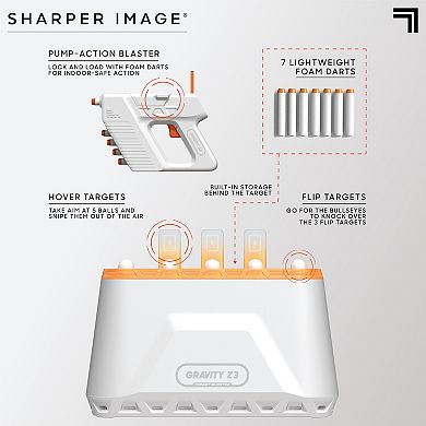 Sharper Image LED Gravity Z3 Hovering Target Shot Game