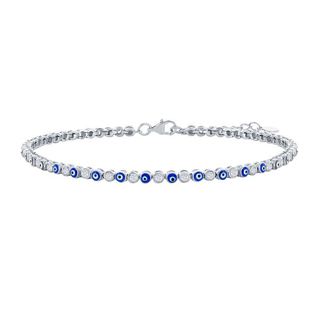 Blue Sapphire And Diamond Enamel Bracelet