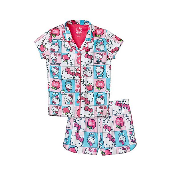 Cute Hello Kitty Cotton Pajamas Women's Summer Short-sleeved Shorts