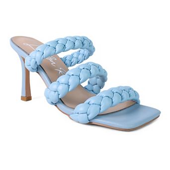 London Rag High Bae Women's Pointed Heel Braided Sandals