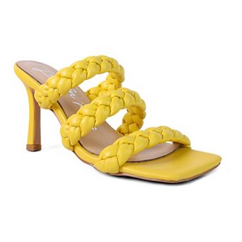 London Rag High Bae Women's Pointed Heel Braided Sandals