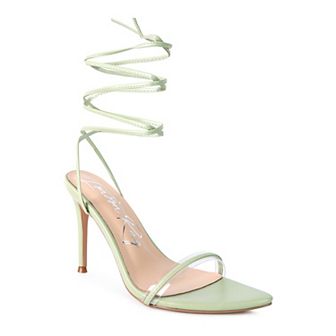 London Rag Sphynx Women's High Heel Lace Up Sandals