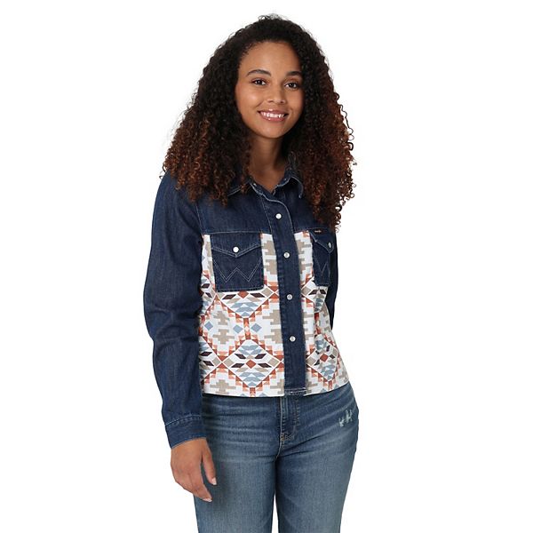 Women's Wrangler Rodeo Flannel Jean Jacket