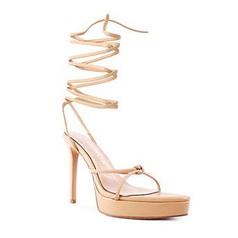 London Rag Women's High Heel Lace-Up Sandals