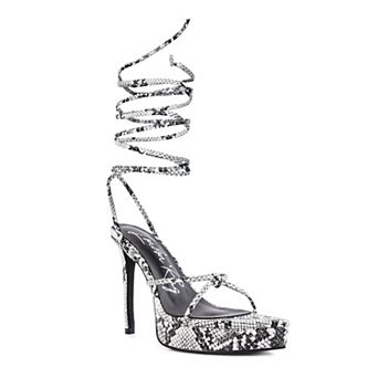 London Rag Women's High Heel Lace-Up Sandals