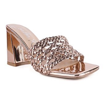 London Rag Adorbs Women's Braided Straps Slider Sandals
