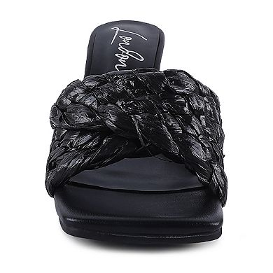 London Rag Pot Pro Braided Raffia Women's Block Sandals