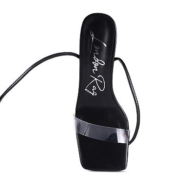 London Rag Scansta Lace-Up Diamante Women's High Heel Sandals