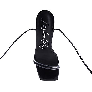 London Rag Biten Berry Spool Women's Heeled Lace-Up Sandal