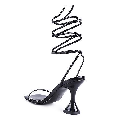 London Rag Biten Berry Spool Women's Heeled Lace-Up Sandal