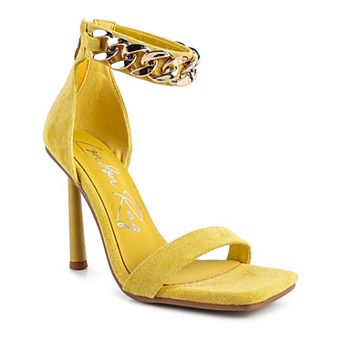 London Rag Last Sip Faux Suede Chain Women's Strap Sandals