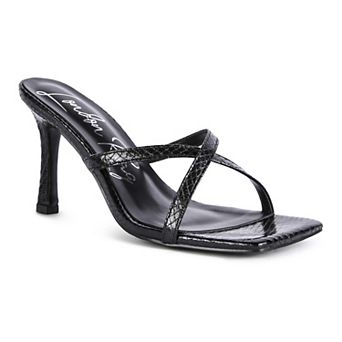 London Rag Muriel Cross Strap Women's Slider Sandals