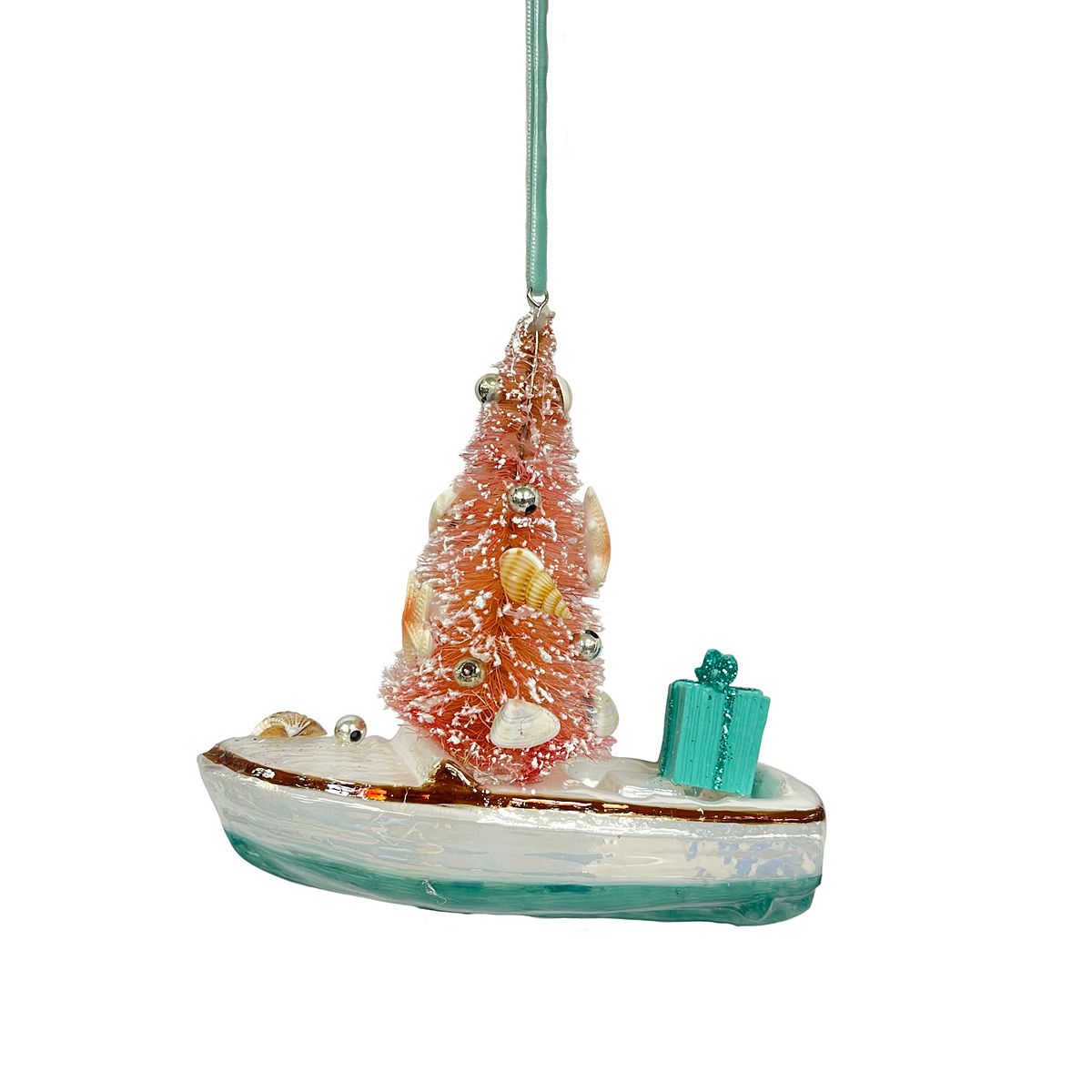 Glass Boat Ornament
