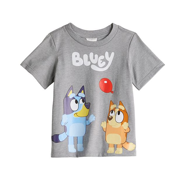 Toddler Boys' Bluey Short Sleeve T-Shirt - Gray 12M