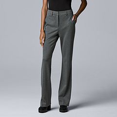Simply Vera Vera Wang Solid Black Gray Casual Pants Size M - 57