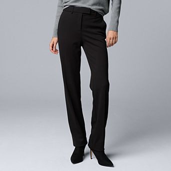 Women's Simply Vera Vera Wang High-Rise Slim Straight Pants