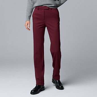 Women's Simply Vera Vera Wang High-Rise Slim Straight Pants