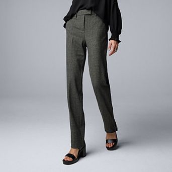 Women's Simply Vera Vera Wang High-Rise Slim Straight Pants