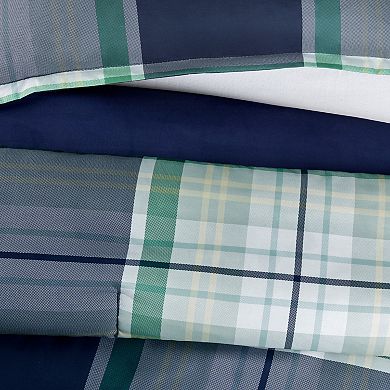 Serta® Simply Clean Scott Plaid Antimicrobial Comforter Set with Sheets