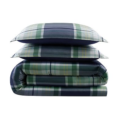 Serta® Simply Clean Scott Plaid Antimicrobial Comforter Set with Sheets