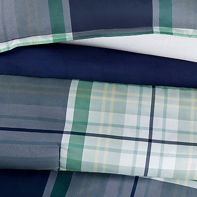 Serta® Simply Clean Scott Plaid Antimicrobial Comforter Set with Shams