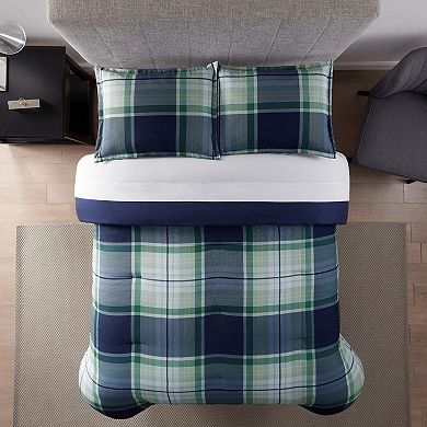 Serta® Simply Clean Scott Plaid Antimicrobial Comforter Set with Shams