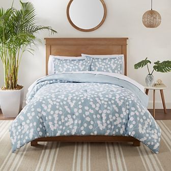 Serta® Simply Clean Ellen Botanical Leaf Antimicrobial Comforter Set with Shams