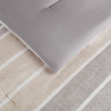 Serta® Simply Clean Conrad Variegated Stripe Antimicrobial 3-Piece Comforter Set