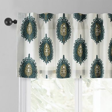 EFF Mayan Printed Cotton Window Valance, 50" X 19"