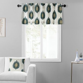 EFF Mayan Printed Cotton Window Valance, 50" X 19"