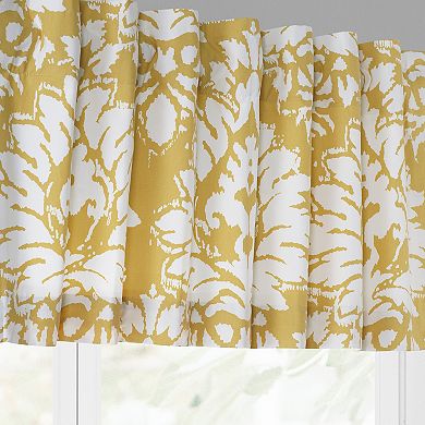 EFF Lacuna Printed Cotton Window Valance, 50" X 19", Lacuna Sun