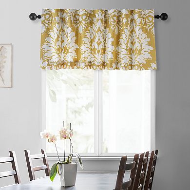 EFF Lacuna Printed Cotton Window Valance, 50" X 19", Lacuna Sun