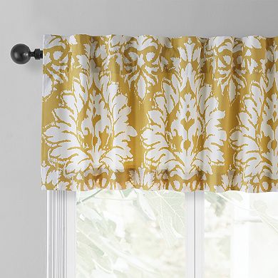 EFF Lacuna Printed Cotton Window Valance, 50" X 19", Lacuna Sun