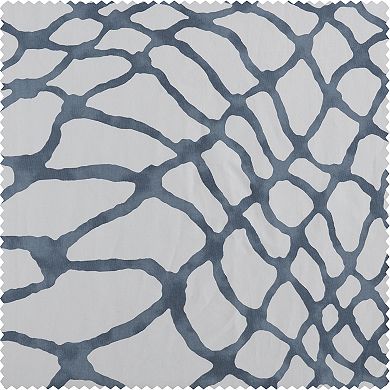 EFF Ellis Printed Cotton Window Valance, 50" X 19", Ellis Blue