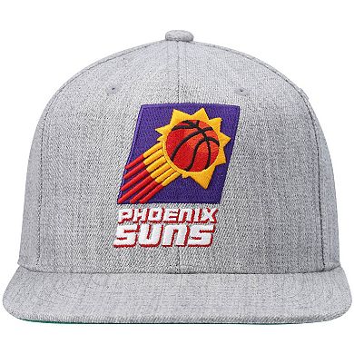 Men's Mitchell & Ness Heathered Gray Phoenix Suns Hardwood Classics Team 2.0 Snapback Hat