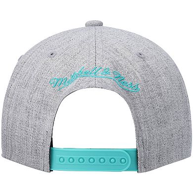 Men's Mitchell & Ness Heathered Gray San Antonio Spurs Hardwood Classics Team 2.0 Snapback Hat