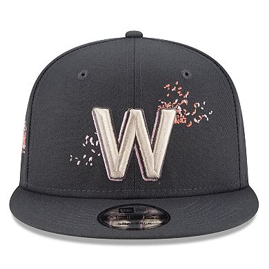 Youth New Era Graphite Washington Nationals 2022 City Connect 9FIFTY Snapback Adjustable Hat