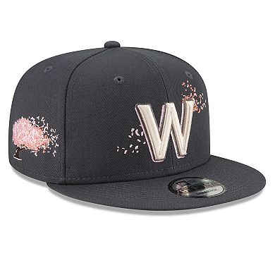 Youth New Era Graphite Washington Nationals 2022 City Connect 9FIFTY Snapback Adjustable Hat