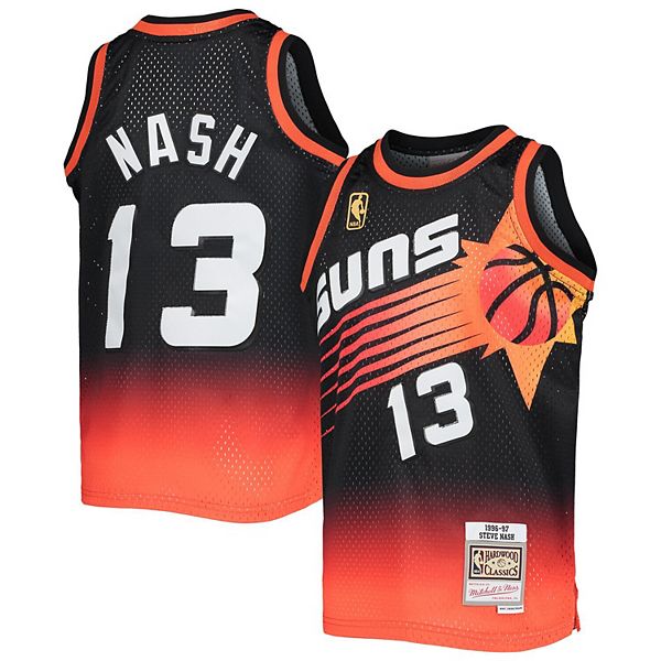 Steve Nash 96-97 Authentic Mitchell and Ness Suns Black Rookie Jersey 44 L