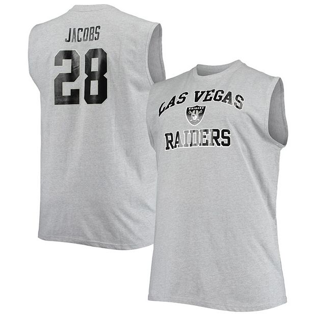 Men's Josh Jacobs Heathered Gray Las Vegas Raiders Big & Tall