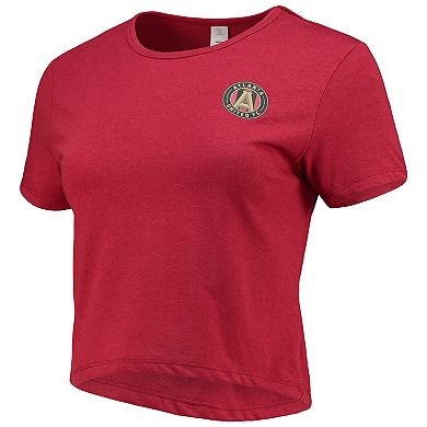 Women's ZooZatz Crimson Red United FC Solid Cropped T-Shirt