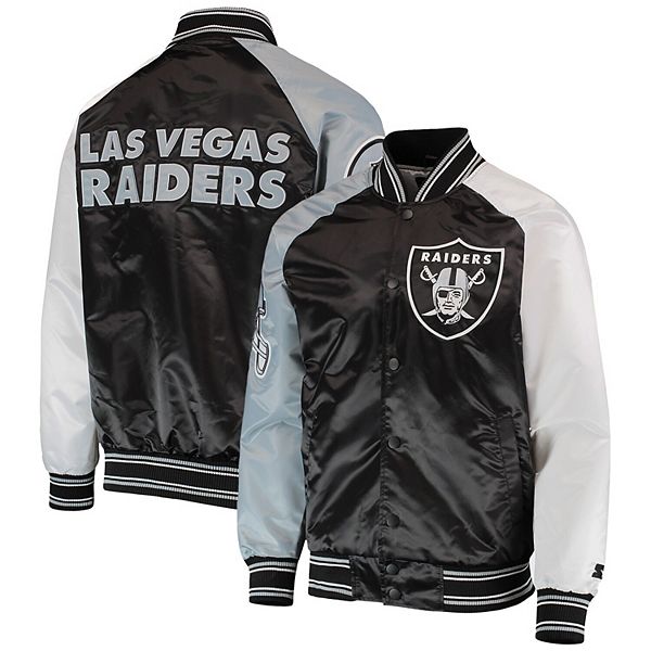 Las Vegas Raiders NFL Men's Quilt Lined Front Snap Starter Jacket 4X