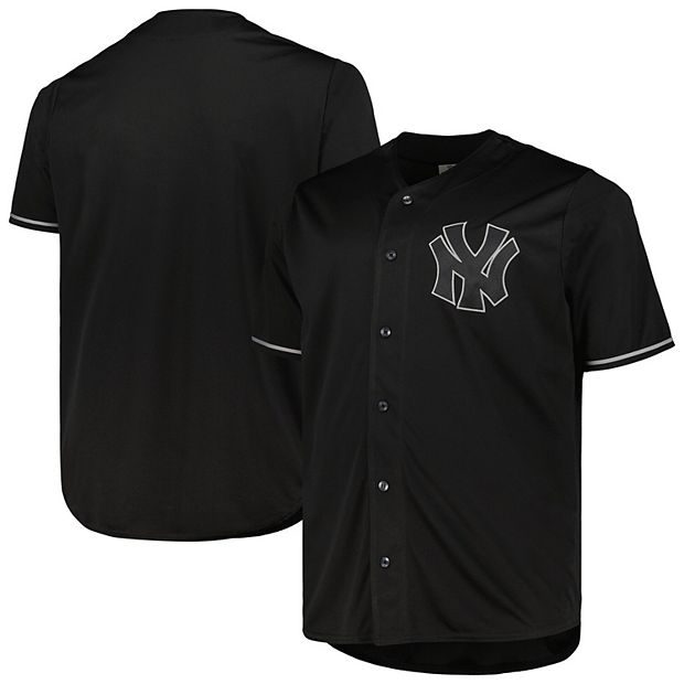 Men's Black/Gray New York Yankees Big & Tall Pop Fashion Jersey