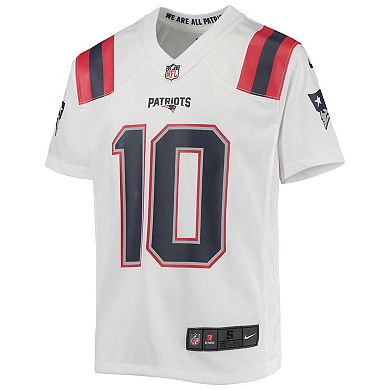 Youth Nike Mac Jones White New England Patriots Game Jersey