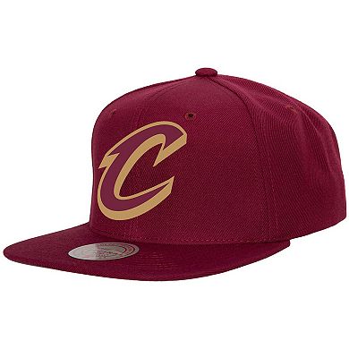 Men's Mitchell & Ness Wine Cleveland Cavaliers Ground 2.0 Snapback Hat